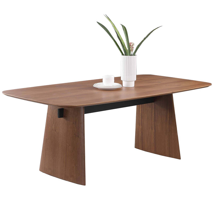 Chintaly EDEN Wooden Trestle Base Walnut Veneer / Matte Black