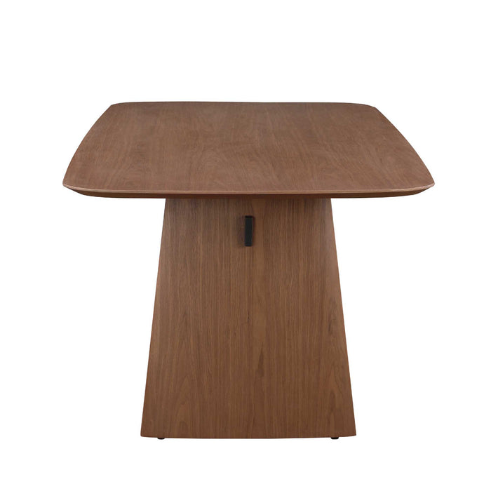 Chintaly EDEN Wooden Trestle Base Walnut Veneer / Matte Black