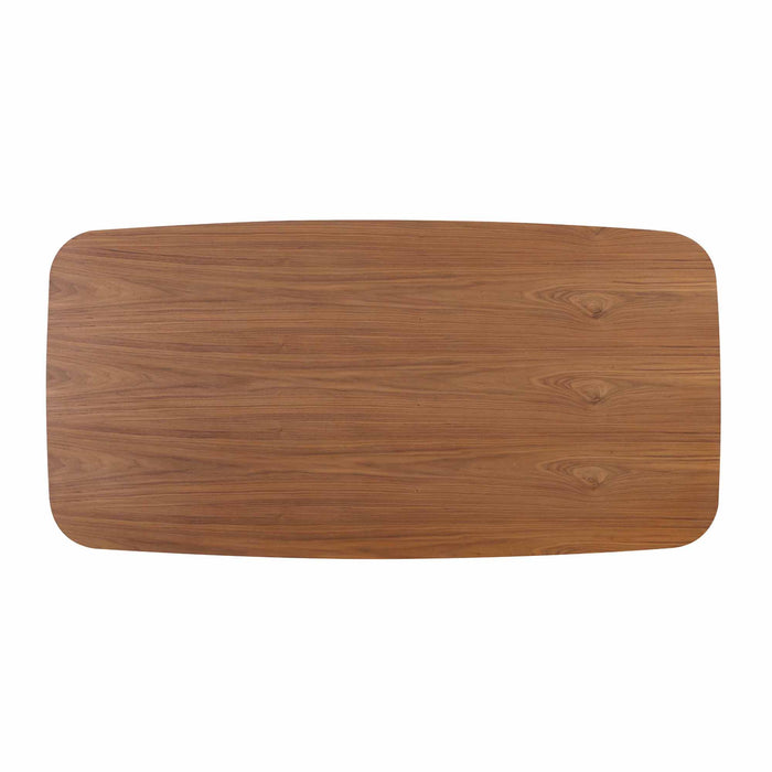 Chintaly EDEN Wooden Trestle Base Walnut Veneer / Matte Black