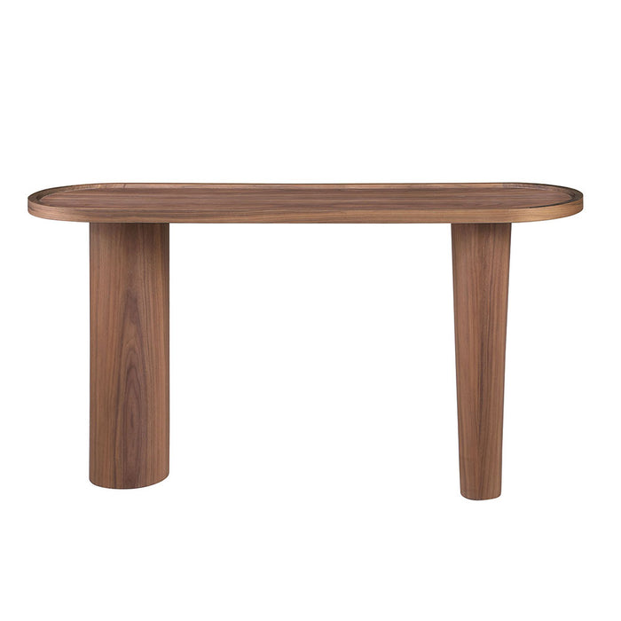 Chintaly 2607-OCC 16"x 55" Round Wooden Top Walnut Veneer