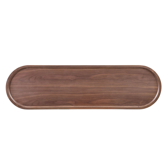 Chintaly 2607-OCC Rectangular Wooden Sofa Table Leg Walnut Veneer