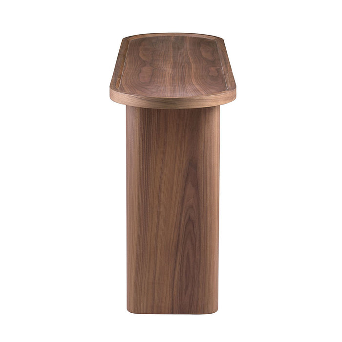 Chintaly 2607-OCC Rectangular Wooden Sofa Table Leg Walnut Veneer