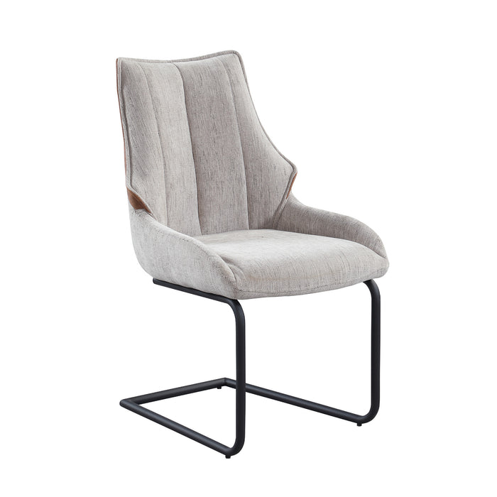 Chintaly EDEN Contemporary Cantilever Side Chair w/ Steel Base - 2 Per Box Matte Black