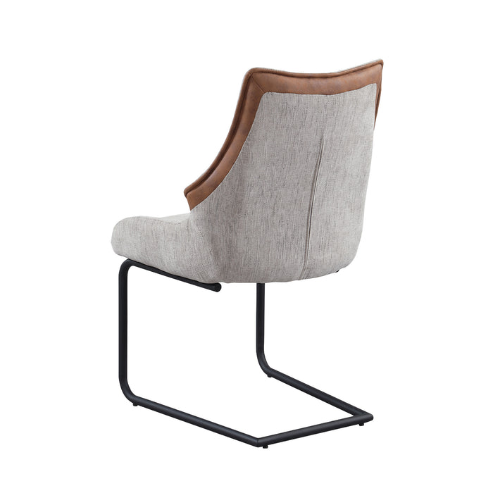 Chintaly EDEN Contemporary Cantilever Side Chair w/ Steel Base - 2 Per Box Matte Black