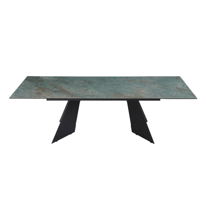 Chintaly HELEN Steel Double Pedestal Base Matte Black