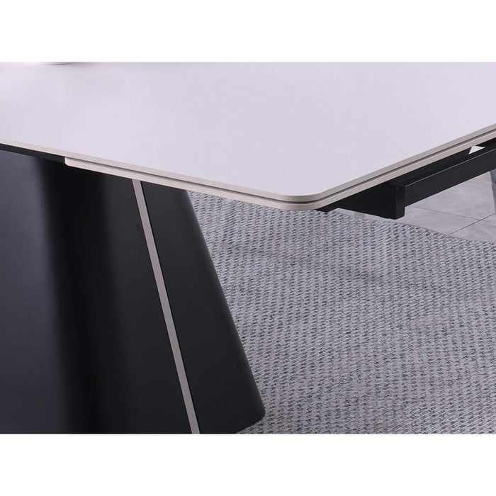 Chintaly MABEL 43"x 87-126" Sintered Stone Top w/ 2 Pull-out Ext. Matte White