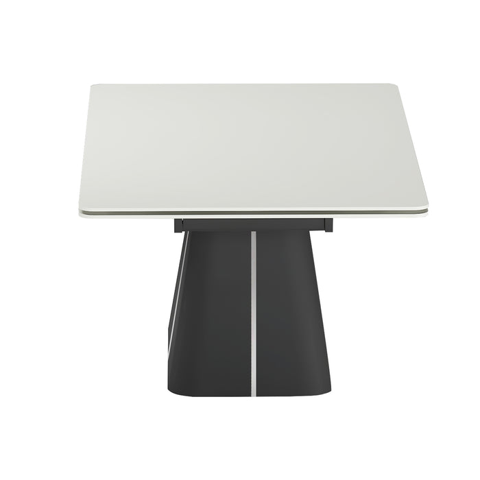 Chintaly MABEL Wooden Pyramid Base w/ Stainless Steel Accents Matte Black