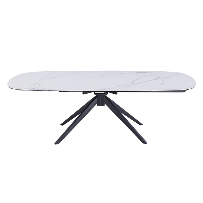 Chintaly NICOLE Steel Slanted Leg Design Base Matte Black