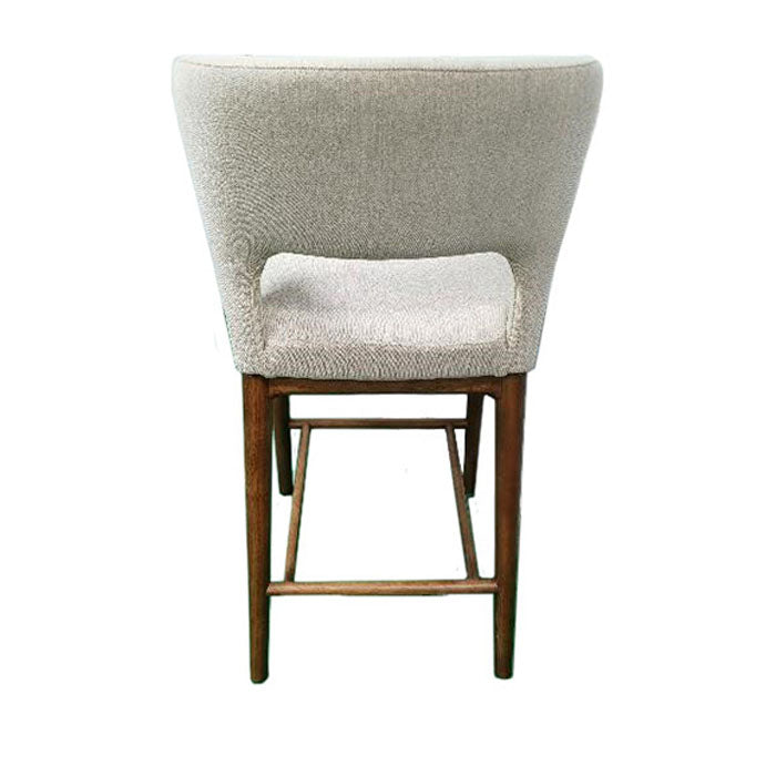 Chintaly ROSE-CS Modern Curved Open-back Counter Height Stool Walnut