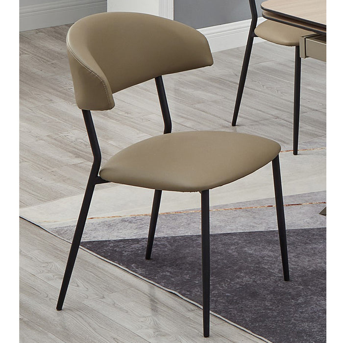 Chintaly SKYLER-SC Curved Back Side Chair w/ Steel Legs - 4 Per Box Matte Black