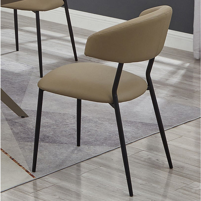 Chintaly SKYLER-SC Curved Back Side Chair w/ Steel Legs - 4 Per Box Matte Black