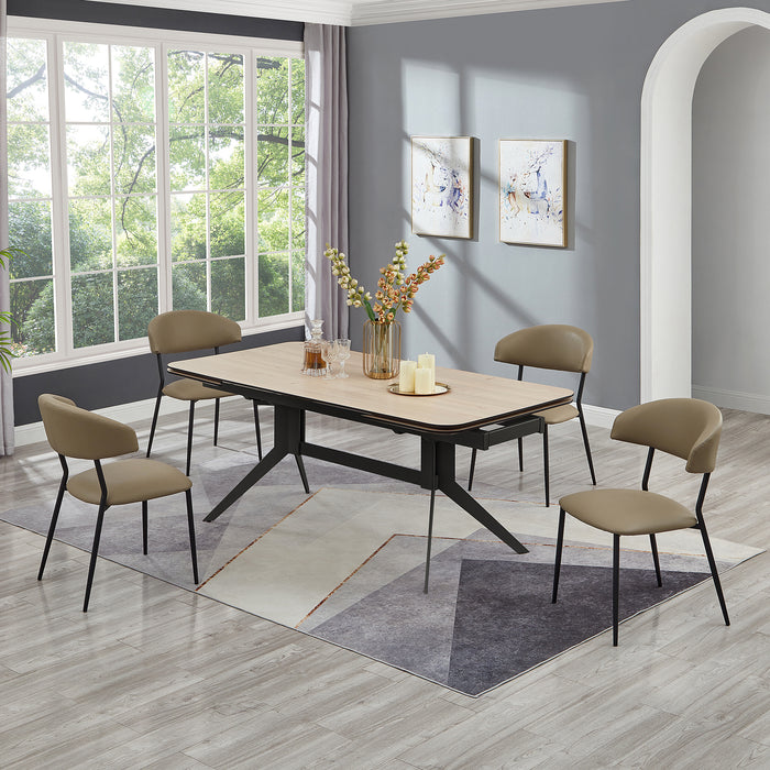 Chintaly SKYLER-SC Curved Back Side Chair w/ Steel Legs - 4 Per Box Matte Black