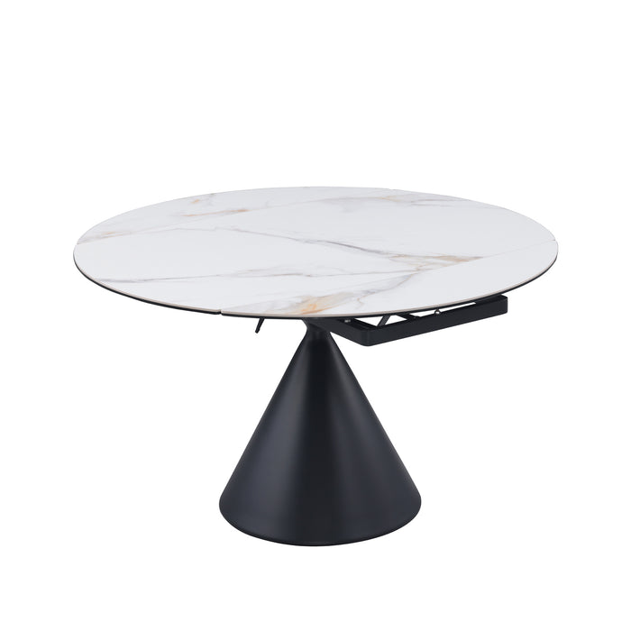 Chintaly JUNIPER Cone Shaped Steel Pedestal Base Matte Charcoal