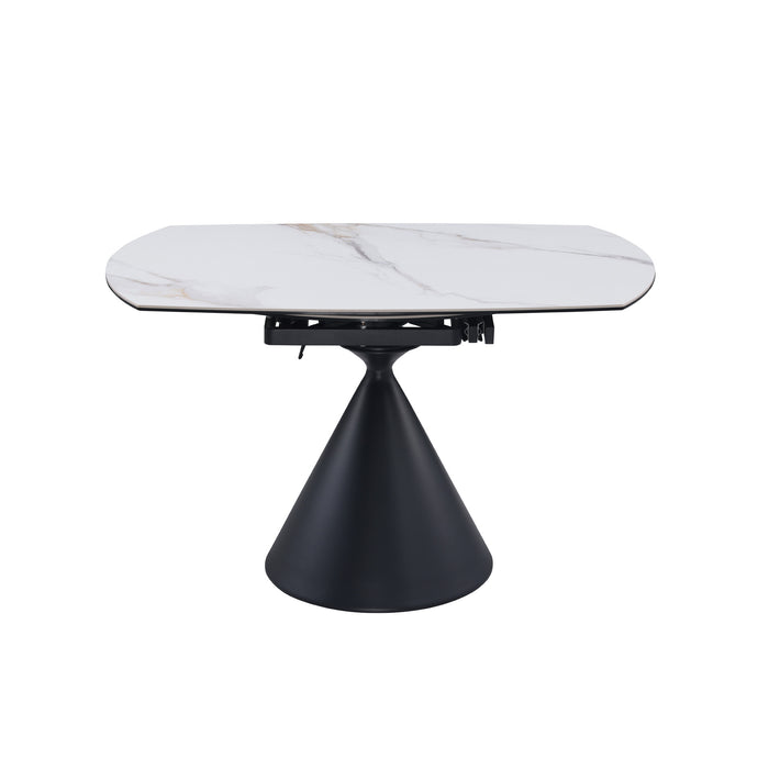 Chintaly JUNIPER Cone Shaped Steel Pedestal Base Matte Charcoal