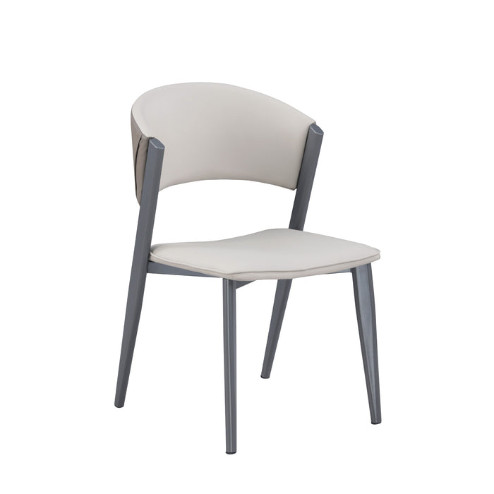 Chintaly JUNIPER Curved Back 2-Tone Side Chair - 2 Per Box Matte Charcoal