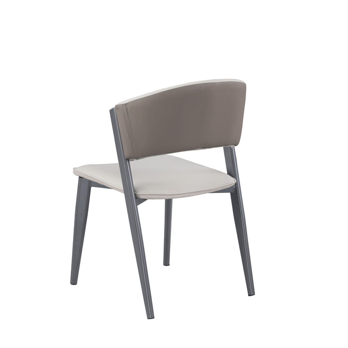 Chintaly JUNIPER Curved Back 2-Tone Side Chair - 2 Per Box Matte Charcoal