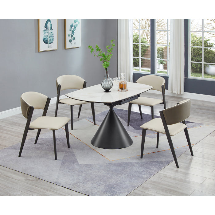 Chintaly JUNIPER Curved Back 2-Tone Side Chair - 2 Per Box Matte Charcoal