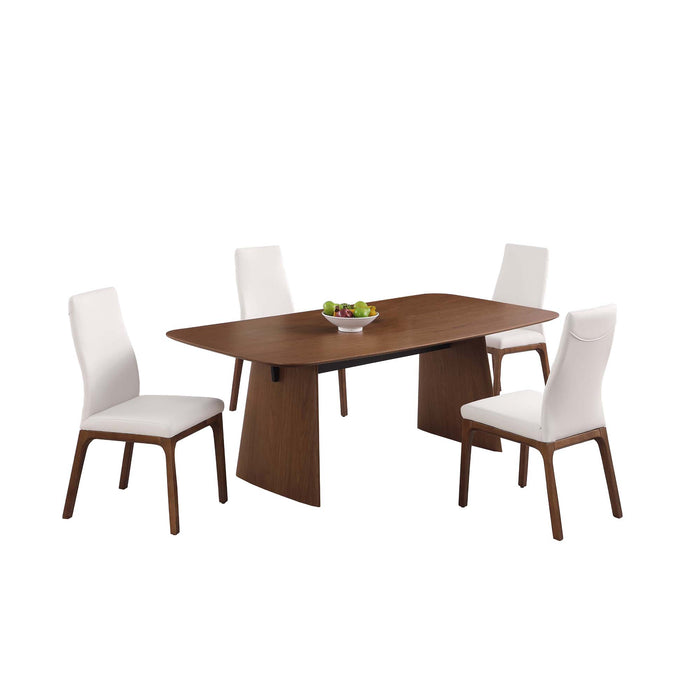 Chintaly EDEN Modern Dining Set w/ All-wood Table & Solid Wood Chairs