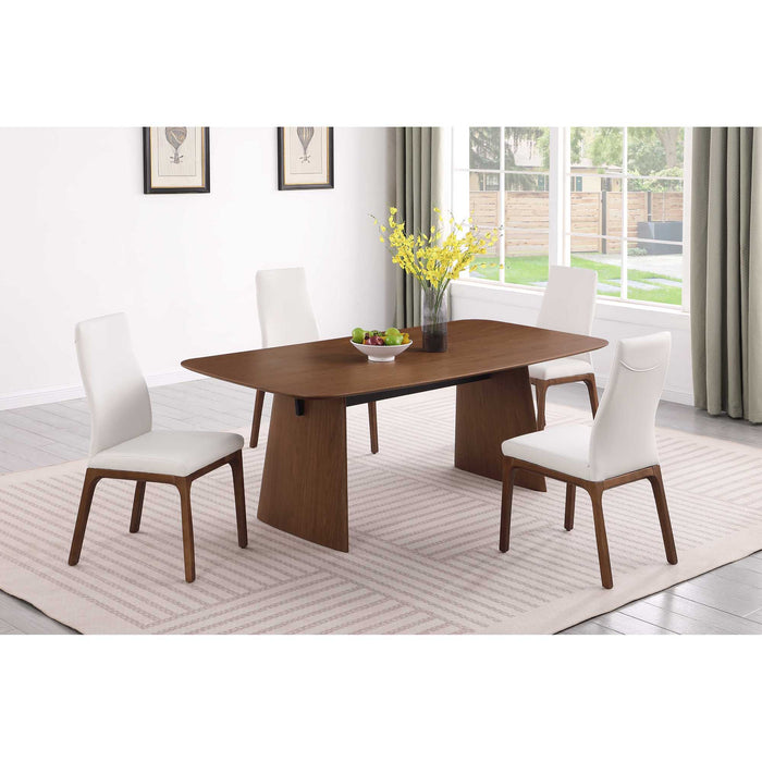 Chintaly EDEN Modern Dining Set w/ All-wood Table & Solid Wood Chairs