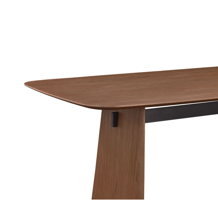 Chintaly EDEN Modern Dining Set w/ All-wood Table & Cantilever Chairs