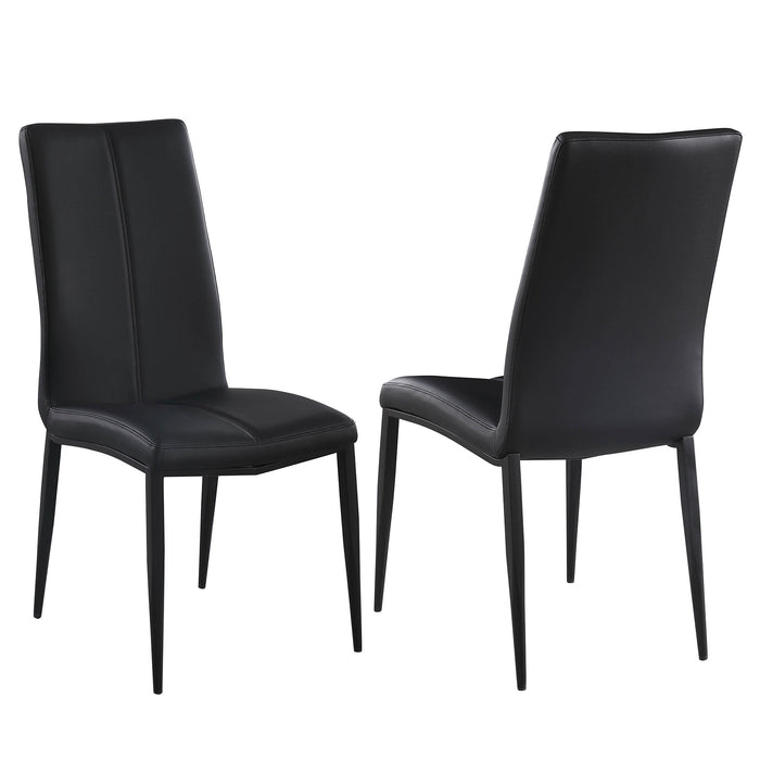 Chintaly HELEN Contemporary Dining Set w/ Extendable Table & Steel Legged Chairs