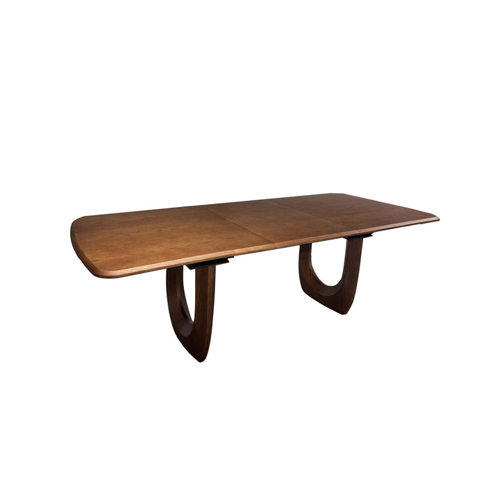 Chintaly SELMA All-wood Dining Set w/ Extendable Table & Swivel Chairs