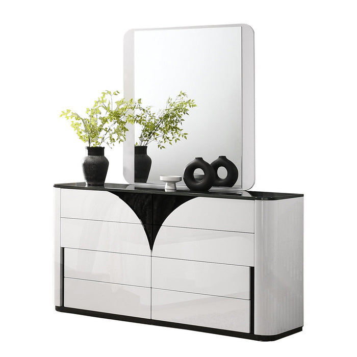 Chintaly OTTAWA 5-Piece Queen Size Bedroom Set w/ Bed, Dresser, Mirror & 2 Nightstands