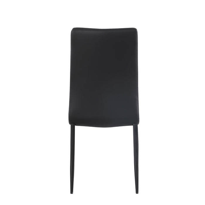 Chintaly ALEXANDRA Contemporary Side Chair w/ Double Stitched Back - 4 per box Matte Black