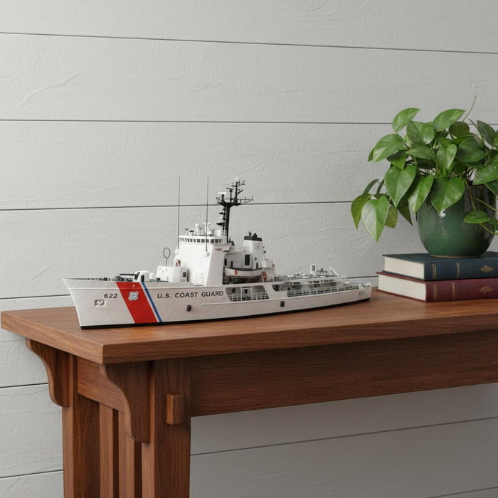 Hand Painted Model Boat (624404) - White
