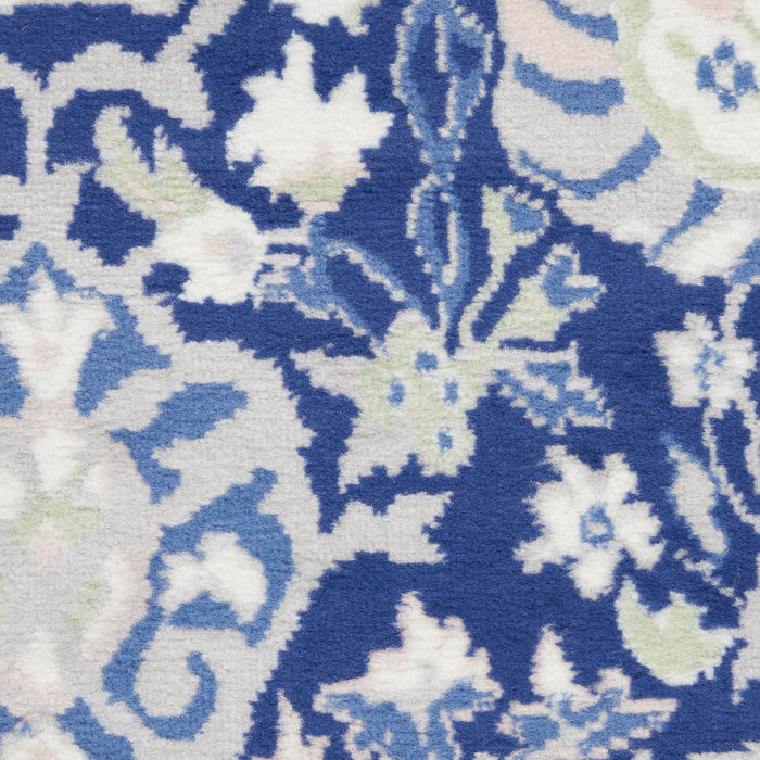 2' X 3' Floral Area Rug (556176) - Blue