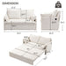 Giga pull out sofa bed with convertible sleeper, side storage, and USB-C charging ports, featuring a modern, upholstered design.
