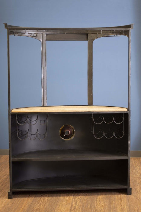 18" X 70.5" X 49.5" London Tram Bar - Orange / Yellow