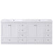 Giga shaker free-standing bathroom vanity cabinet with soft-close drawers and doors, featuring a sleek sink and modern design