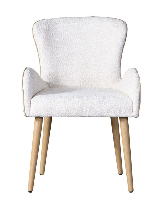 Upholstered Fabric Dining Side Chairs (Set of 2) - Beige