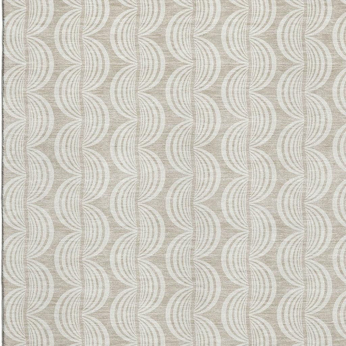 10' X 14' Ogee Washable Area Rug With UV Protection (682679) - Beige / Ivory