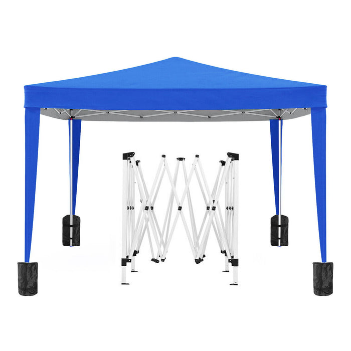 Giga 10x10ft folding canopy with removable sidewalls, portable outdoor event shelter, UPF 50+ UV protection, with carry and weight bags