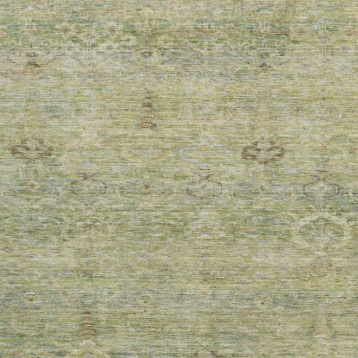 10' X 14' Abstract Washable Area Rug With UV Protection (717512) - Green / Beige