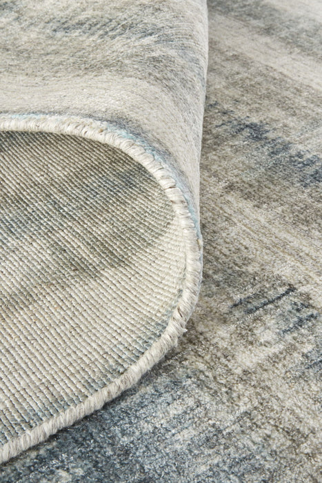 4' x 6' Abstract Hand Woven Area Rug - Gray Blue And Green