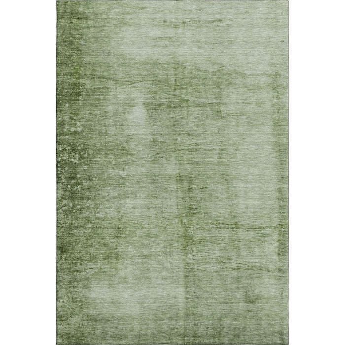 10' X 14' Abstract Washable Area Rug With UV Protection (706849) - Artichoke Green / Beige
