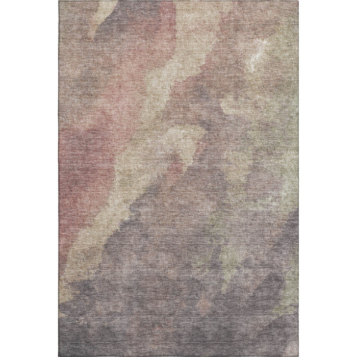 10' X 14' Abstract Washable Area Rug With UV Protection (710064) - Copper / Taupe