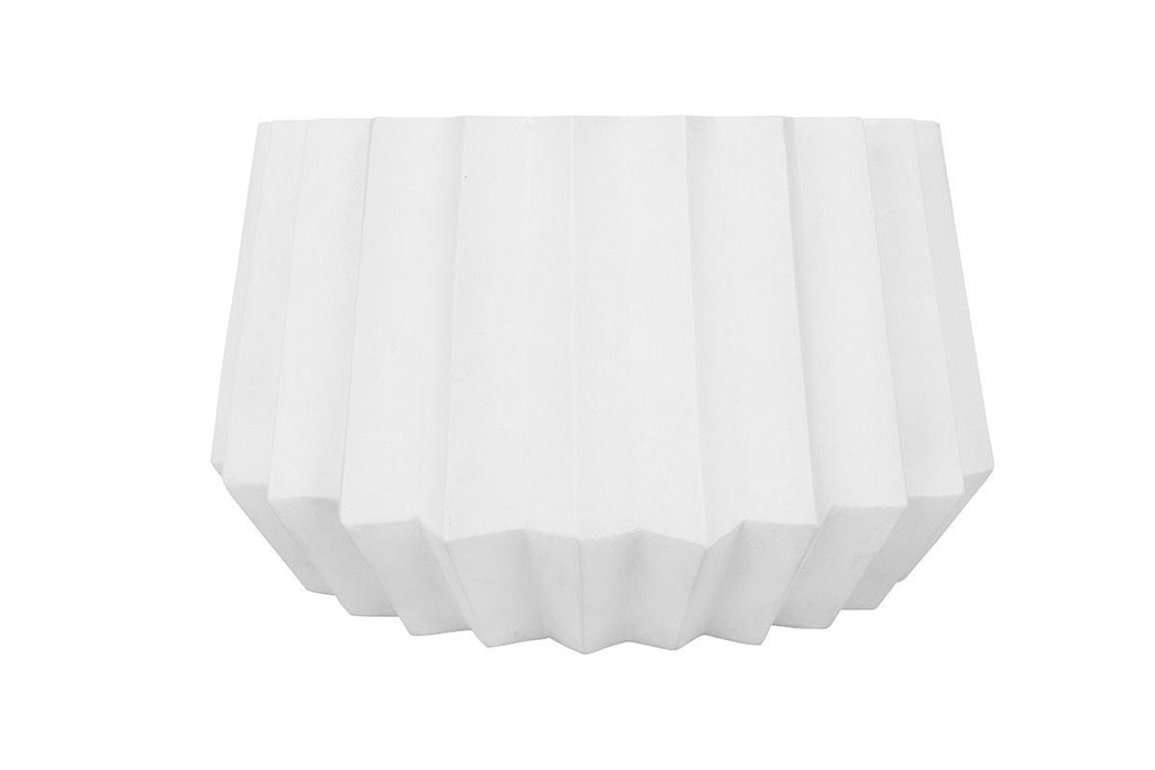 Modern Concrete Abstract Coffee Table - White