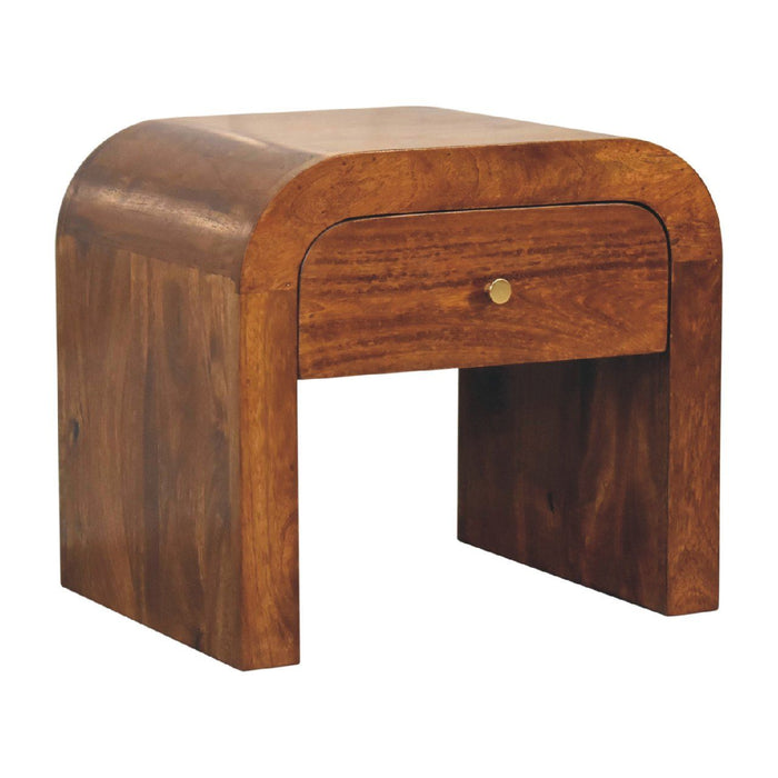 16" Solid Wood One Drawer Nightstand - Chestnut