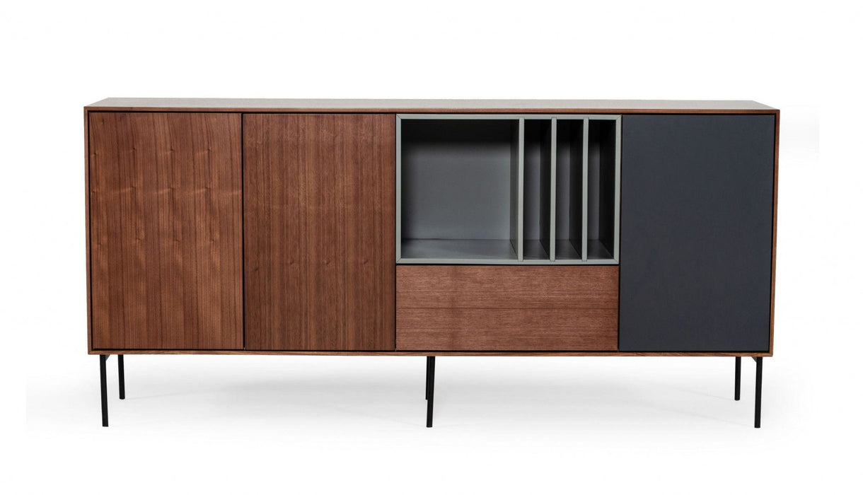 Urban Buffet Server - Warm Brown / Gray And Charcoal