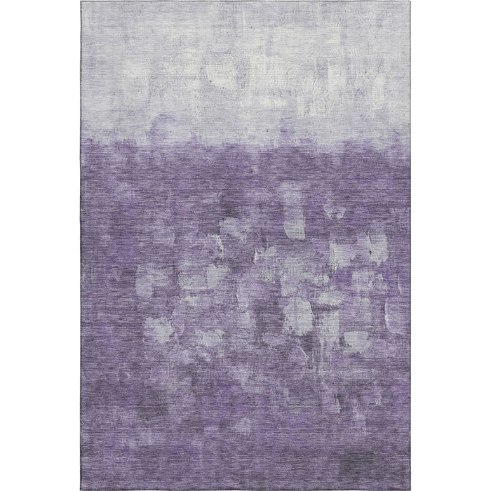 10' X 14' Abstract Washable Area Rug With UV Protection (718478) - Purple / Ivory