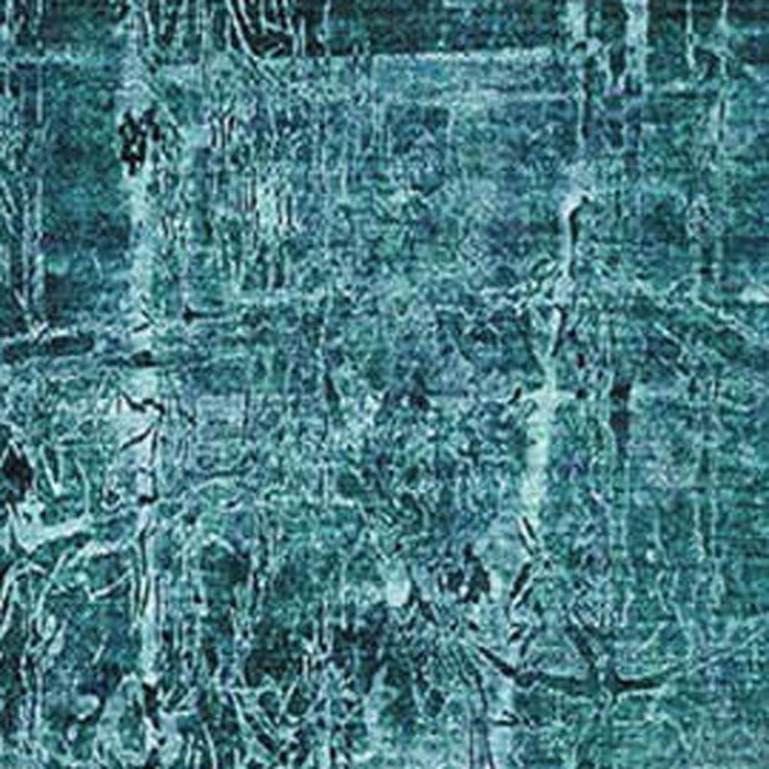 10' X 14' Abstract Washable Area Rug With UV Protection (649060) - Teal / Ivory