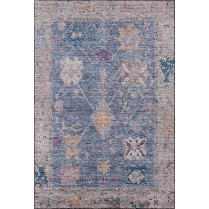 10' X 14' Oriental Washable Area Rug With UV Protection (714961) - Blue / Purple