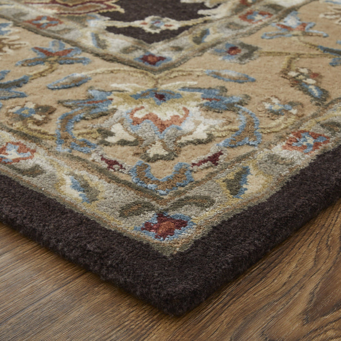 5' X 8' Floral Hand Tufted Area Rug - Brown