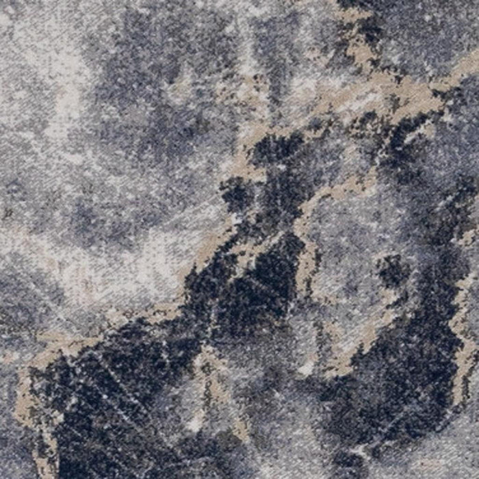 8' X 11' Abstract Area Rug (661365) - Blue / Cream / Gray