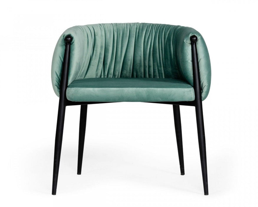 Upholstered Fabric Dining Arm Chair - Light Green