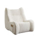 Giga white bean bag chair for adults with plush chenille fabric, cozy lounge sofa ideal for reading or relaxing in living rooms.